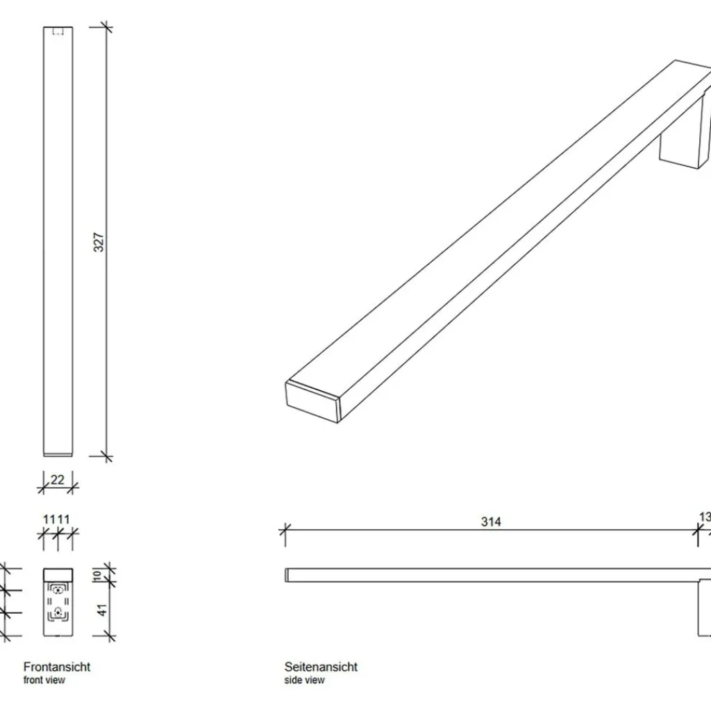 Badaccessoires^Decor Walther Contract 1 Handtuchhalter einarmig