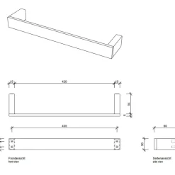 Badaccessoires^Decor Walther Contract 45 Handtuchstange