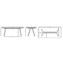 HAY Copenhague CPH30 2.0 Esstisch Furnier 200x90cm| Tische|Esstische