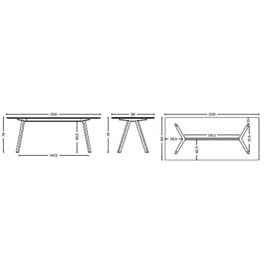 HAY Copenhague CPH30 2.0 Esstisch Furnier 200x90cm| Tische|Esstische