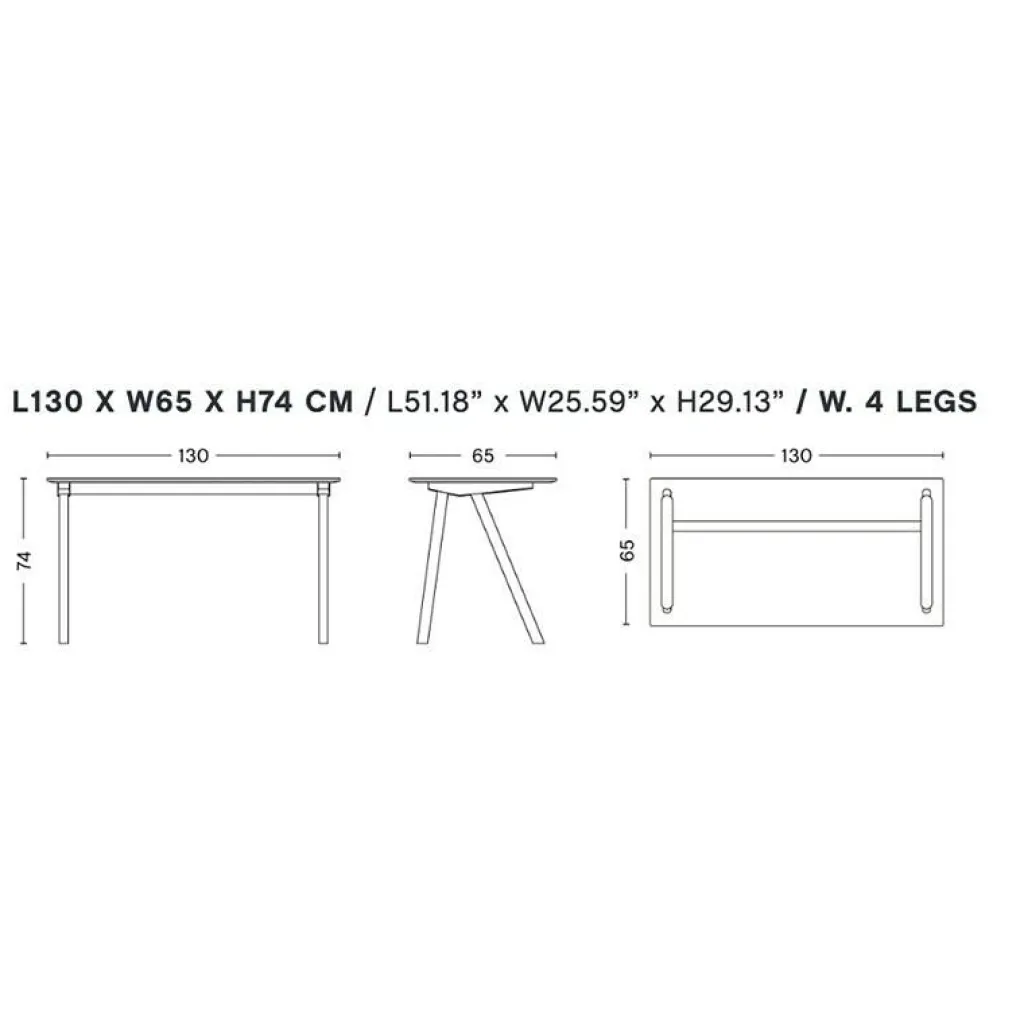 Tische|Schreibtische^HAY Copenhague CPH90 2.0 Schreibtisch Linoleum