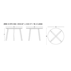 Esstische^HAY Copenhague CPH Deux 220 2.0 Esstisch Ø98cm