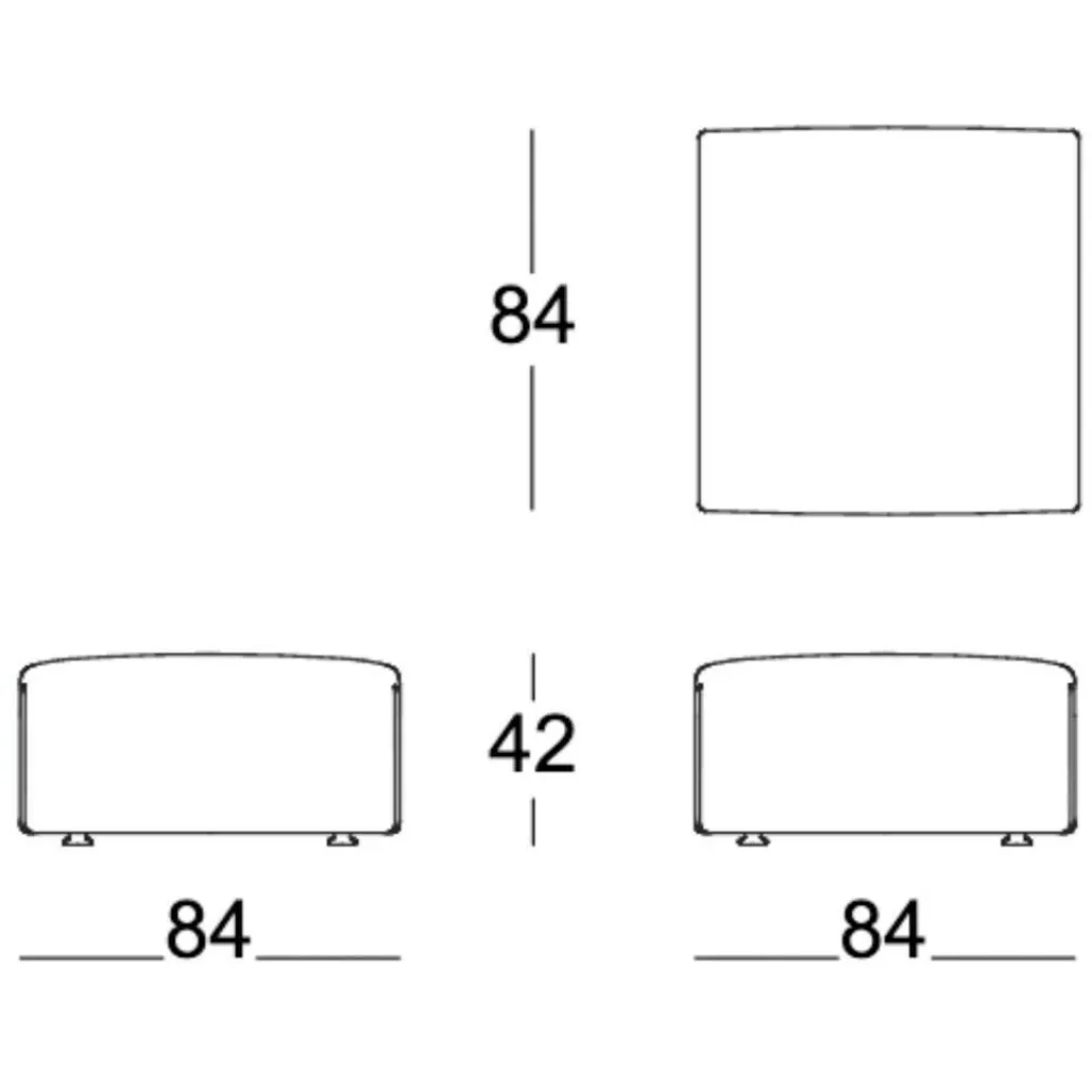 Hocker^Magis Costume Ottoman 84x84x42cm