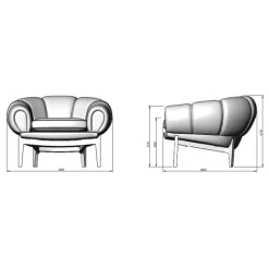 Sessel^Gubi Croissant Lounge Chair Leder