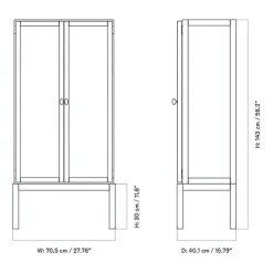 Audo Curiosity Vitrine H 143 cm| Schränke