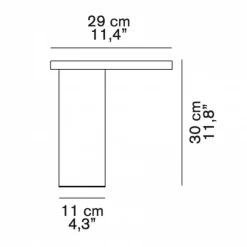 Tischleuchten^Oluce Cylinda 218 LED Tischleuchte