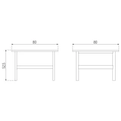 Beistelltische^FDB Møbler D33 Couchtisch 80x80cm