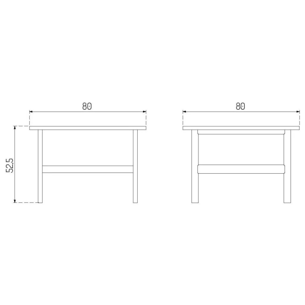 Beistelltische^FDB Møbler D33 Couchtisch 80x80cm
