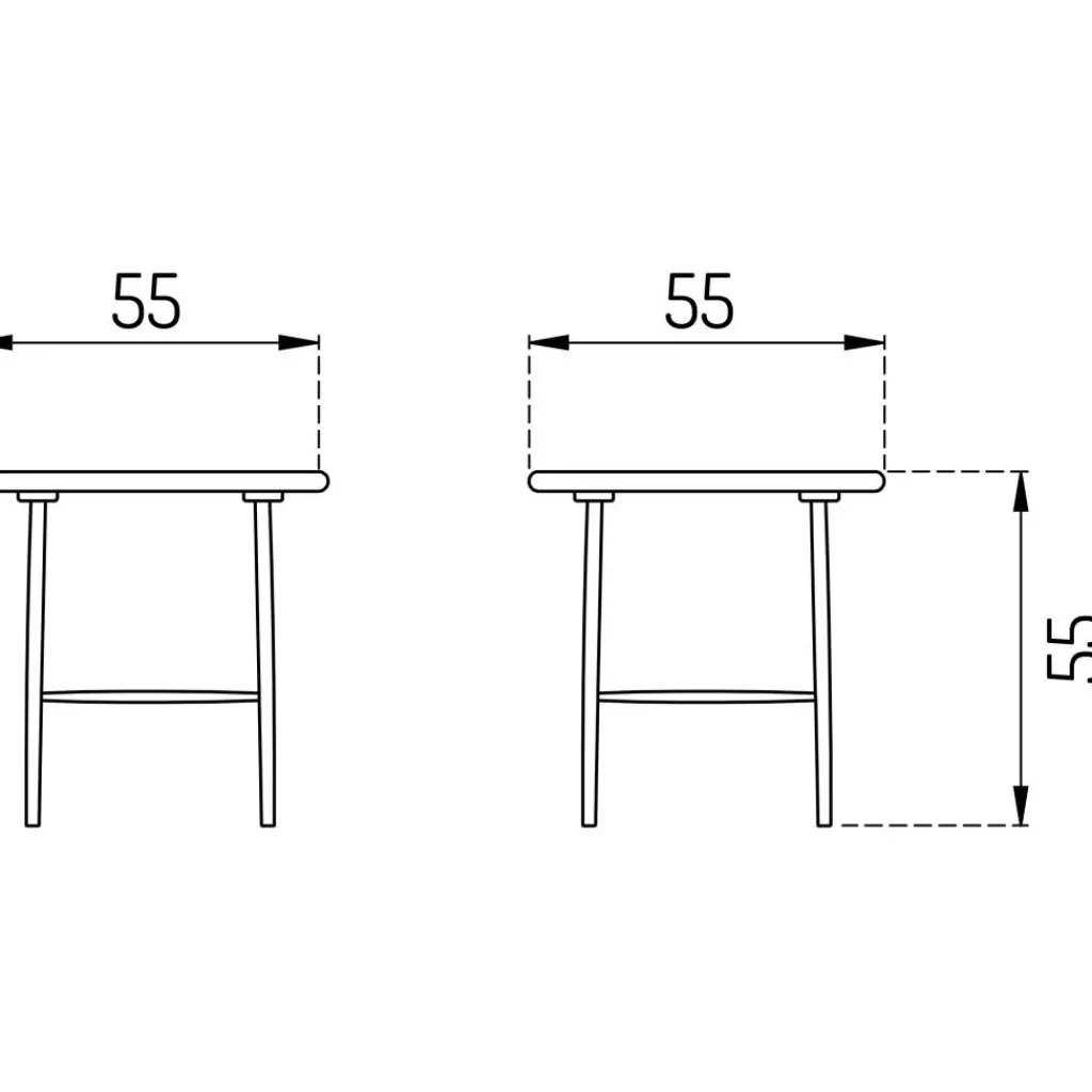Tische|Beistelltische^FDB Møbler D20 Couchtisch 55x55cm