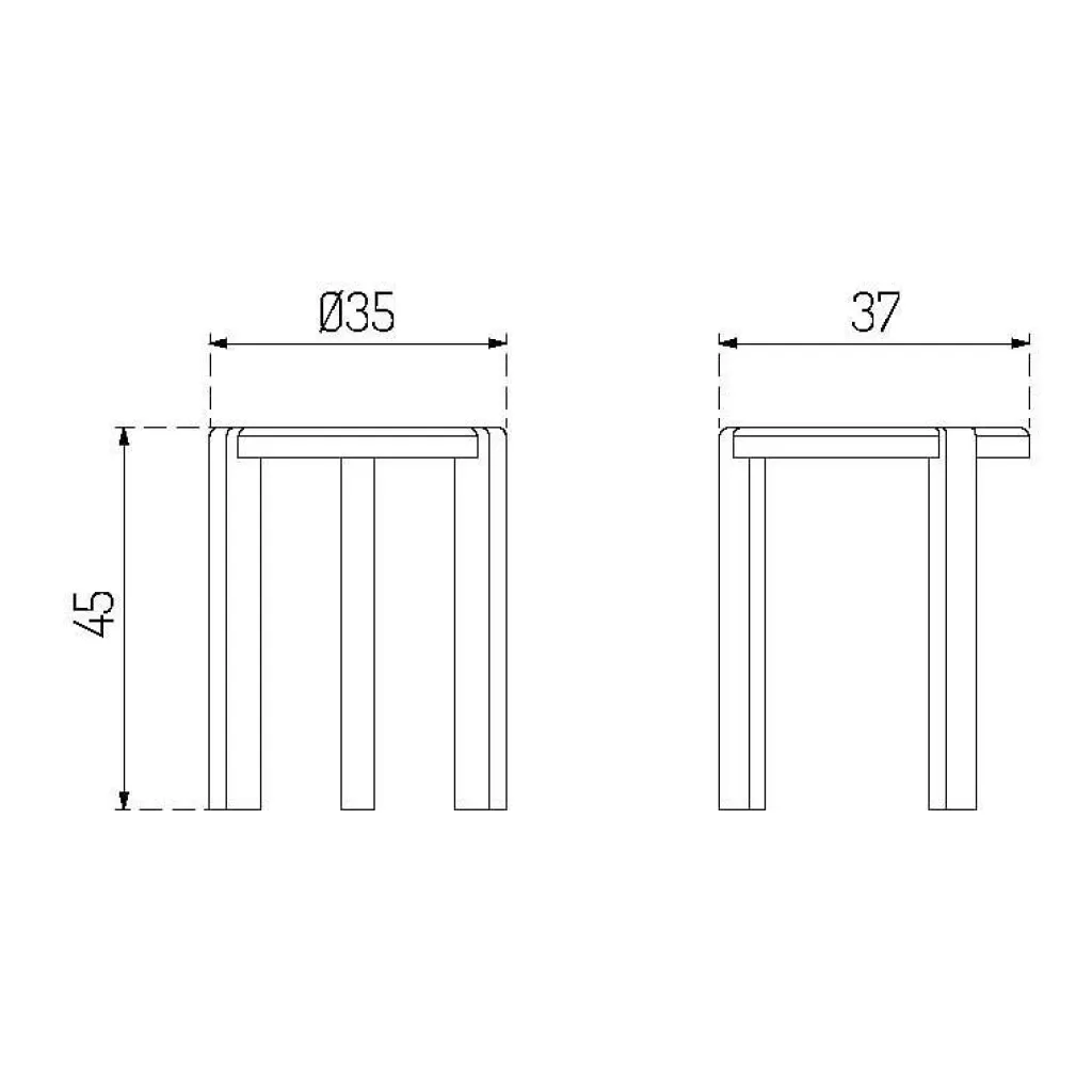 Beistelltische^FDB Møbler D108 Ragnesminde Beistelltisch Ø 35cm