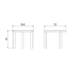 FDB Møbler D108 Ragnesminde Couchtisch Ø 48cm| Beistelltische