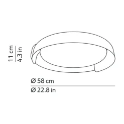 Deckenleuchten^Kdln Dala LED Deckenleuchte Beton-Finish