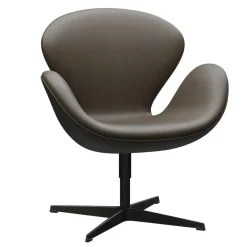 Sessel^Fritz Hansen Der Schwan™/ Swan™ Sessel Leder Gestell Warm Graphite