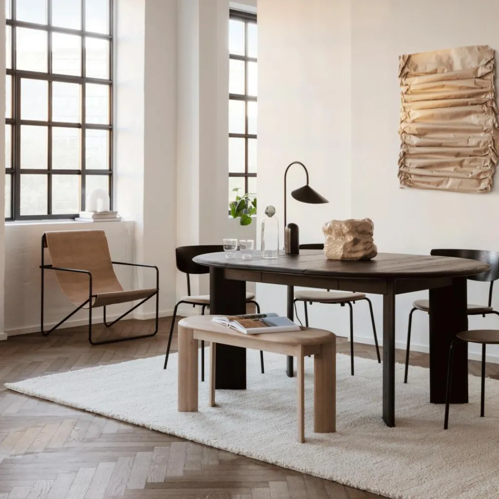 Sessel^Ferm Living Desert Loungestuhl Gestell schwarz