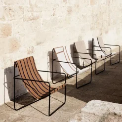 Sessel^Ferm Living Desert Loungestuhl Gestell schwarz