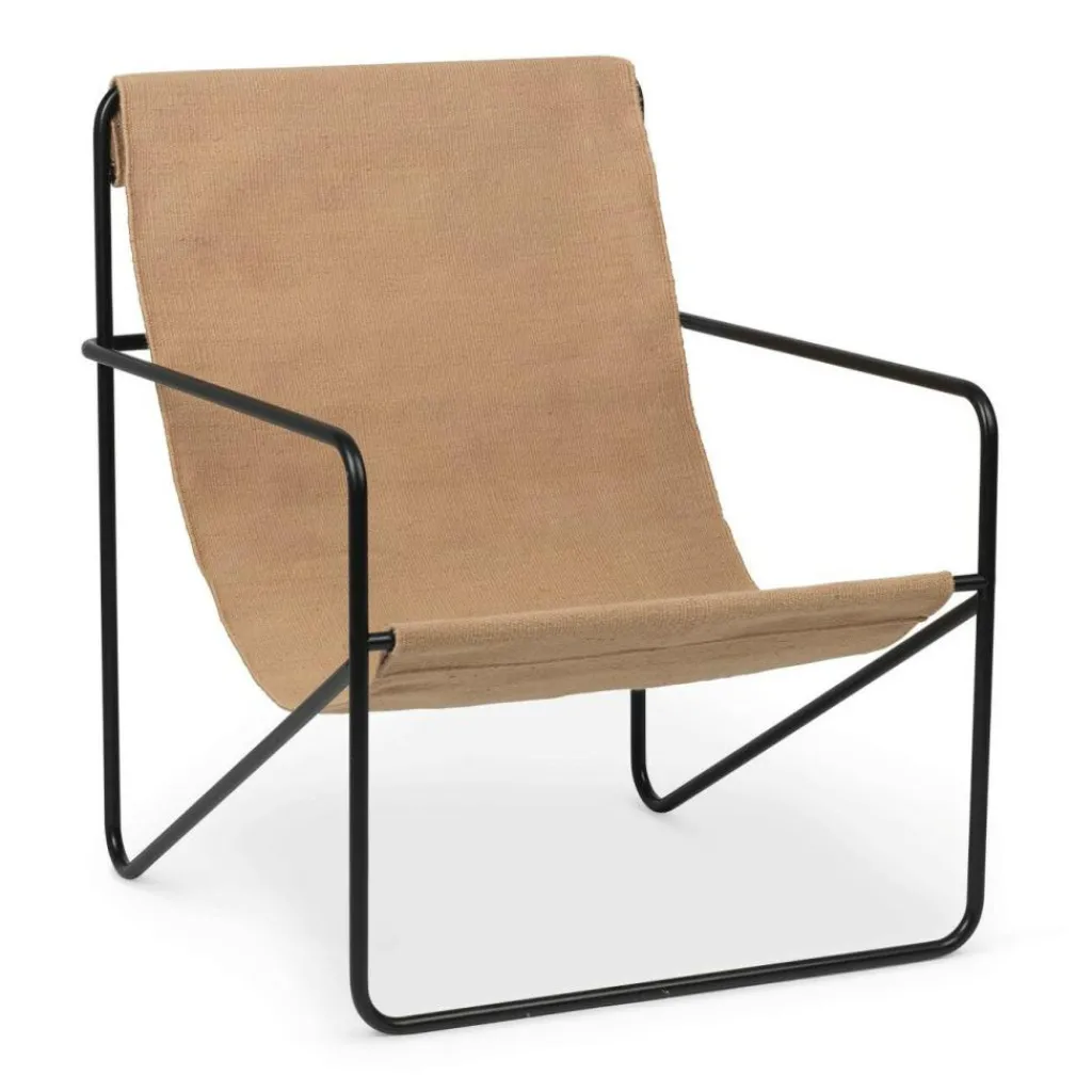 Sessel^Ferm Living Desert Loungestuhl Gestell schwarz
