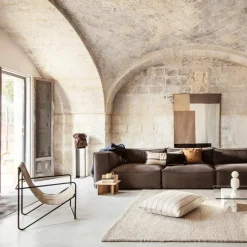 Sessel^Ferm Living Desert Loungestuhl Gestell schwarz