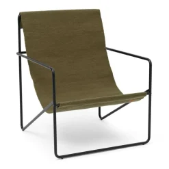 Sessel^Ferm Living Desert Loungestuhl Gestell schwarz
