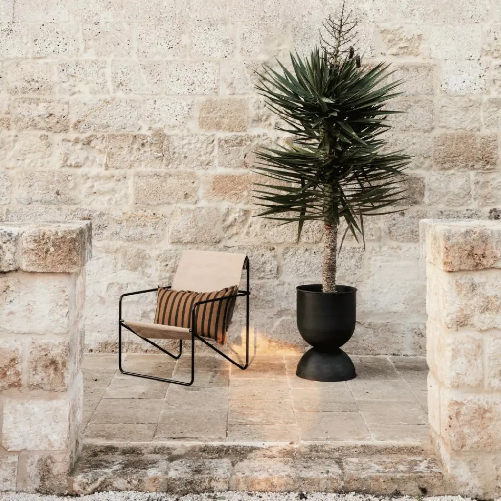 Sessel^Ferm Living Desert Loungestuhl Gestell schwarz