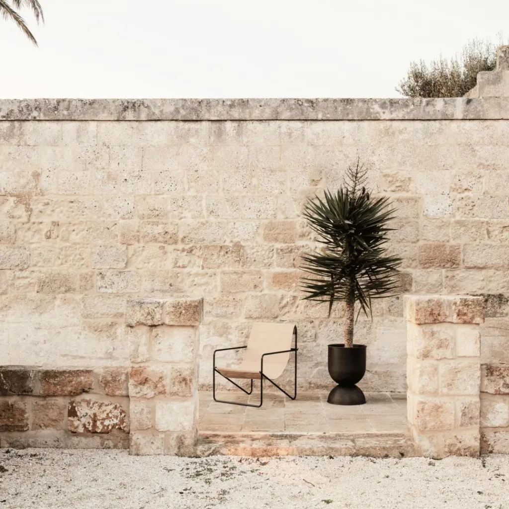 Sessel^Ferm Living Desert Loungestuhl Gestell schwarz