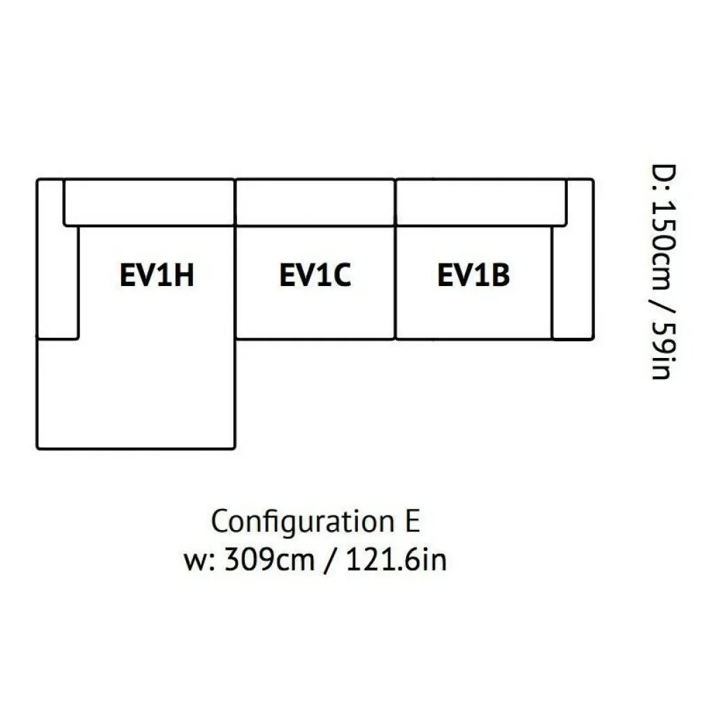 &Tradition Develius 3-Sitzer Sofa Chaiselongue links| Sofas