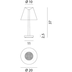 Rotaliana Dina T1 LED Tischleuchte| Nachttischleuchten