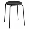 Hocker^Fritz Hansen DOT™ Hocker Leder Gestell schwarz