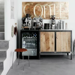 Hocker^Fritz Hansen DOT™ Hocker Leder Gestell Stahl verchromt