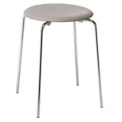 Hocker^Fritz Hansen DOT™ Hocker Leder Gestell Stahl verchromt