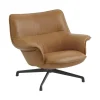 Muuto Doze Lounge Chair Low drehbar Leder| Sessel