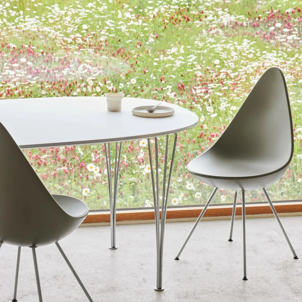 Fritz Hansen Drop™ Stuhl Gestell verchromt| Stühle