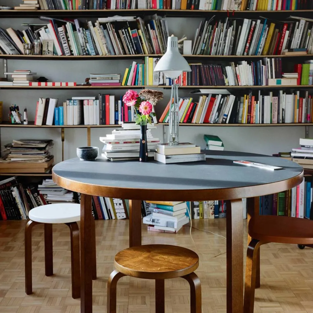 Artek E60 Hocker Gestell gebeizt| Hocker