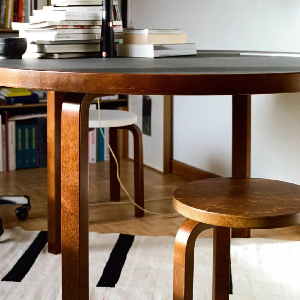 Artek E60 Hocker Gestell gebeizt| Hocker