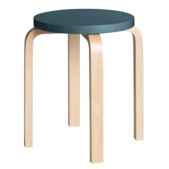 Hocker^Artek E60 Hocker Gestell klar lackiert