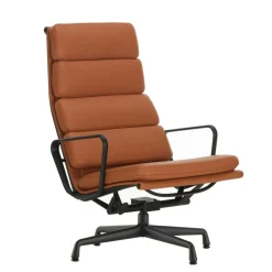 Sessel^Vitra EA 222 Soft Pad Aluminium Chair Drehsessel Leder