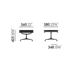 Hocker^Vitra EA 223 Soft Pad Aluminium Chair Ottoman