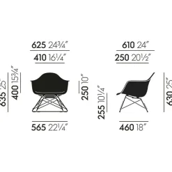 Sessel^Vitra Eames Fiberglass Armchair LAR Gestell weiß