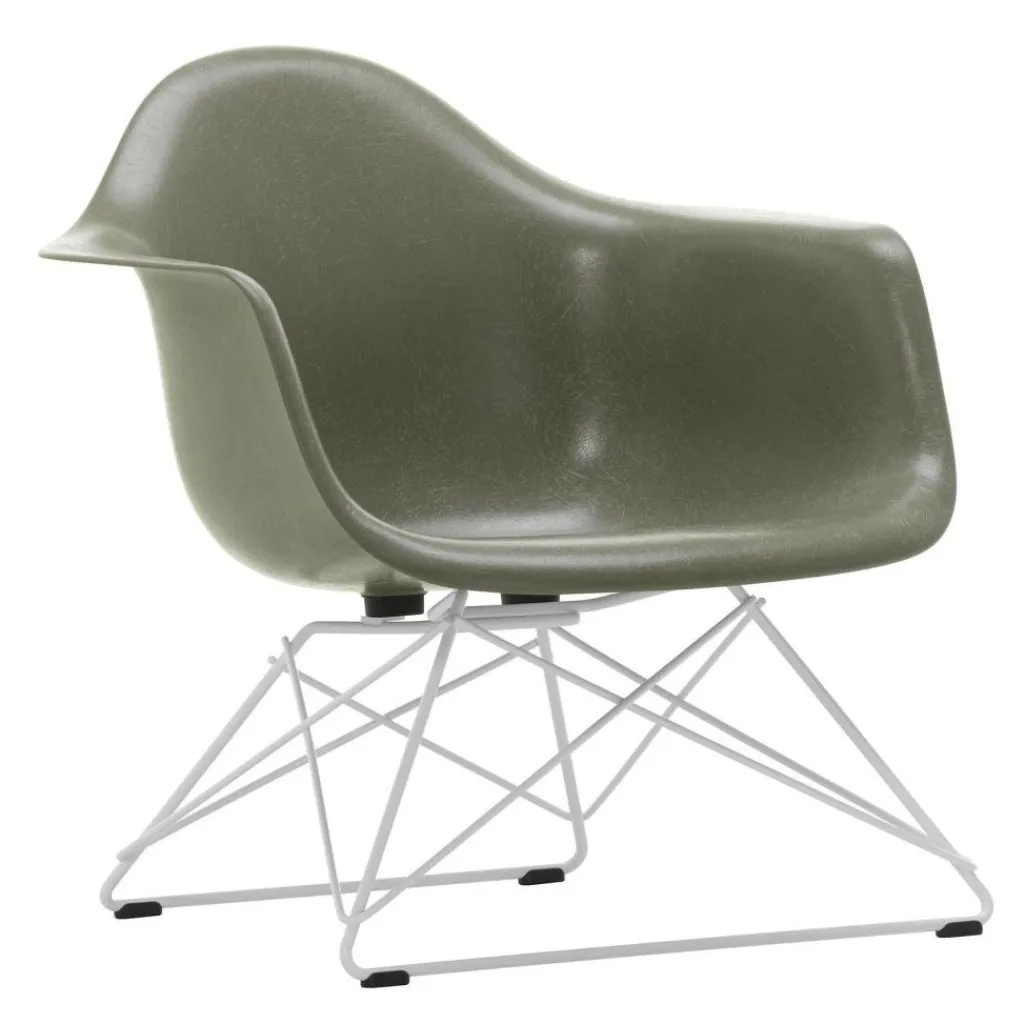 Sessel^Vitra Eames Fiberglass Armchair LAR Gestell weiß