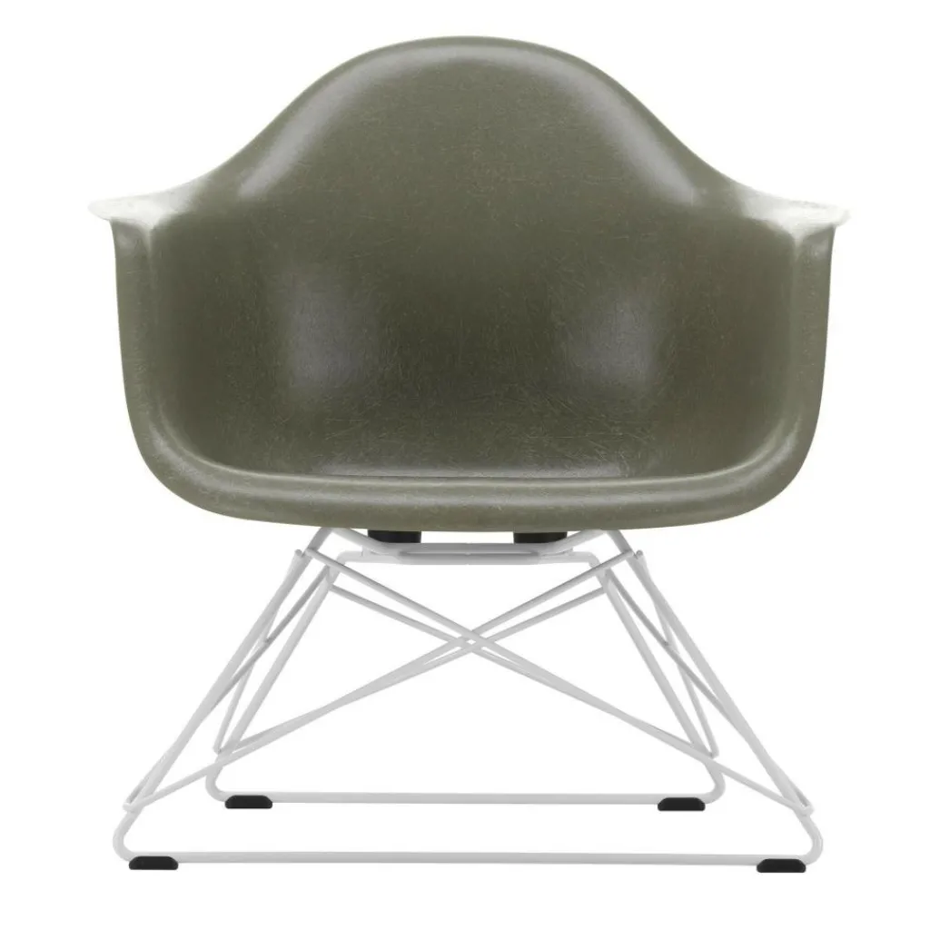 Sessel^Vitra Eames Fiberglass Armchair LAR Gestell weiß