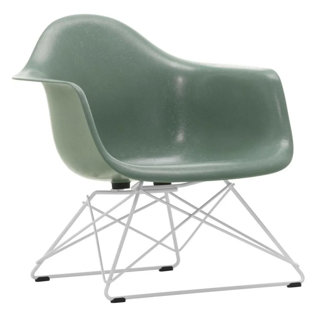 Sessel^Vitra Eames Fiberglass Armchair LAR Gestell weiß