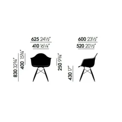 Stühle^Vitra Eames Plastic Armchair DAW RE Gestell Esche