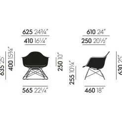 Stühle^Vitra Eames Plastic Armchair LAR Gestell verchromt