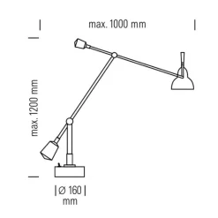Schreibtischleuchten^Tecnolumen EB 27 Buquet Schreibtischleuchte