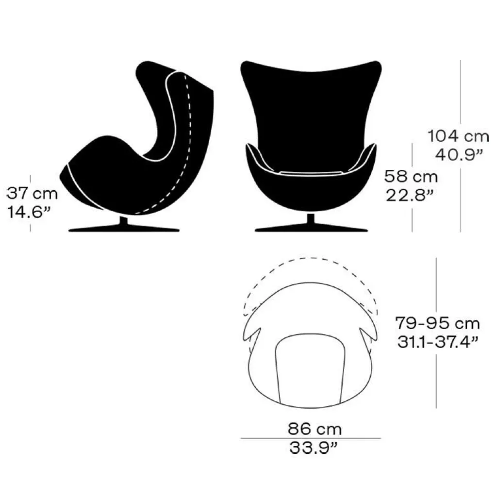 Fritz Hansen Egg/ Das Ei™ Loungesessel Leder| Sessel