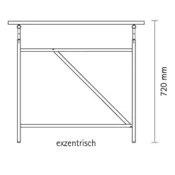 Schreibtische^Richard Lampert Eiermann 1 Tisch 180x90cm Gestell exzentrisch 110x66x78cm