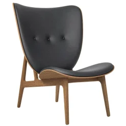 Sessel^NORR 11 Elephant Lounge Sessel Leder Gestell geräucherte Eiche