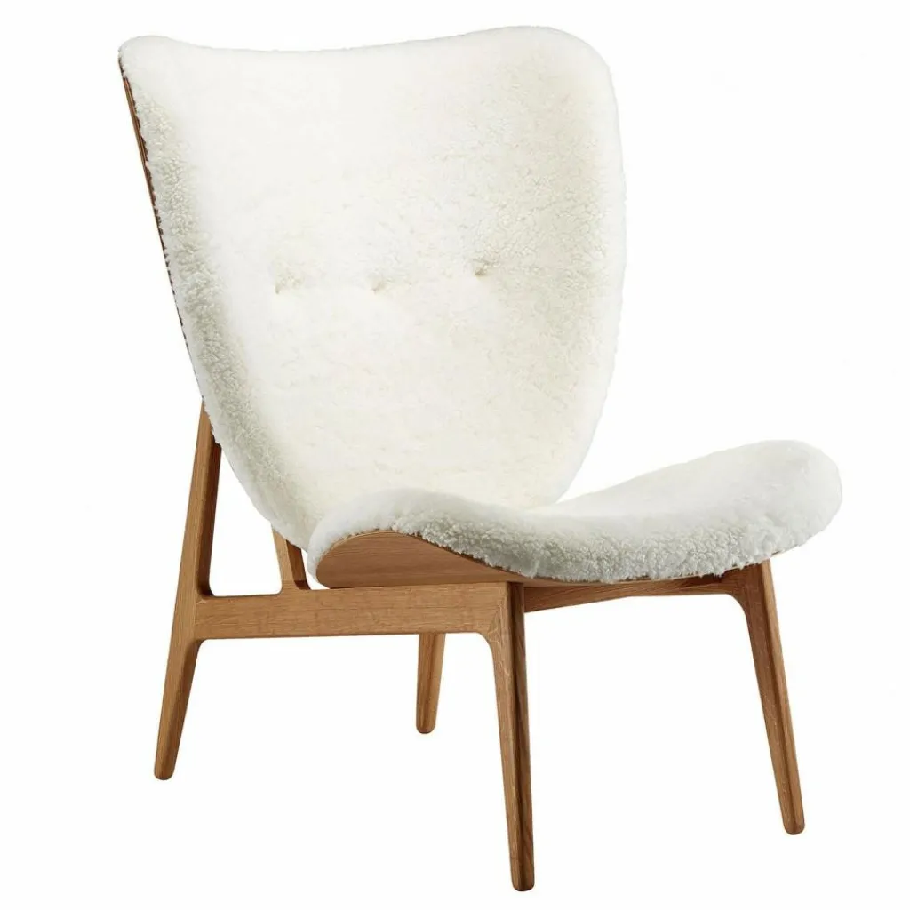 NORR 11 Elephant Lounge Sessel Schaffell Gestell geräucherte Eiche| Sessel