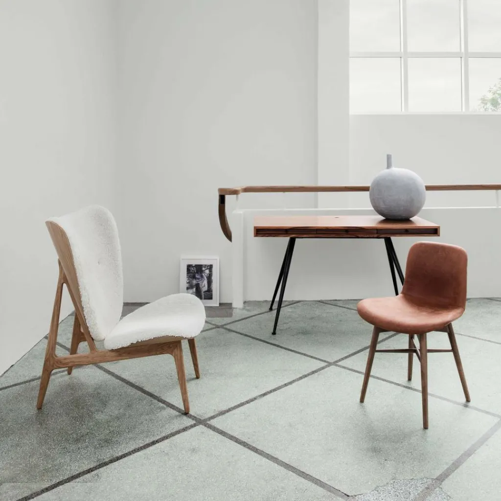 NORR 11 Elephant Lounge Sessel Schaffell Gestell geräucherte Eiche| Sessel