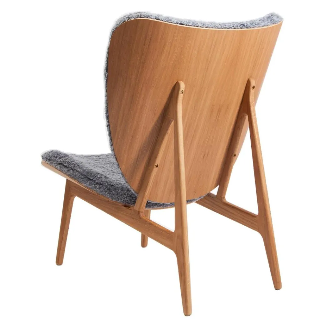 NORR 11 Elephant Lounge Sessel Schaffell Gestell geräucherte Eiche| Sessel