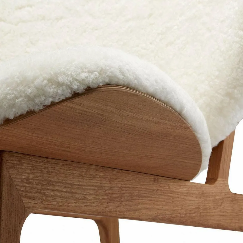 NORR 11 Elephant Lounge Sessel Schaffell Gestell geräucherte Eiche| Sessel